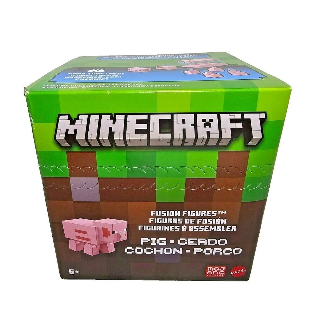 Minecraft PIG Fusion Figures 5" Snap-Together Action Figure NEW 2022 Mattel